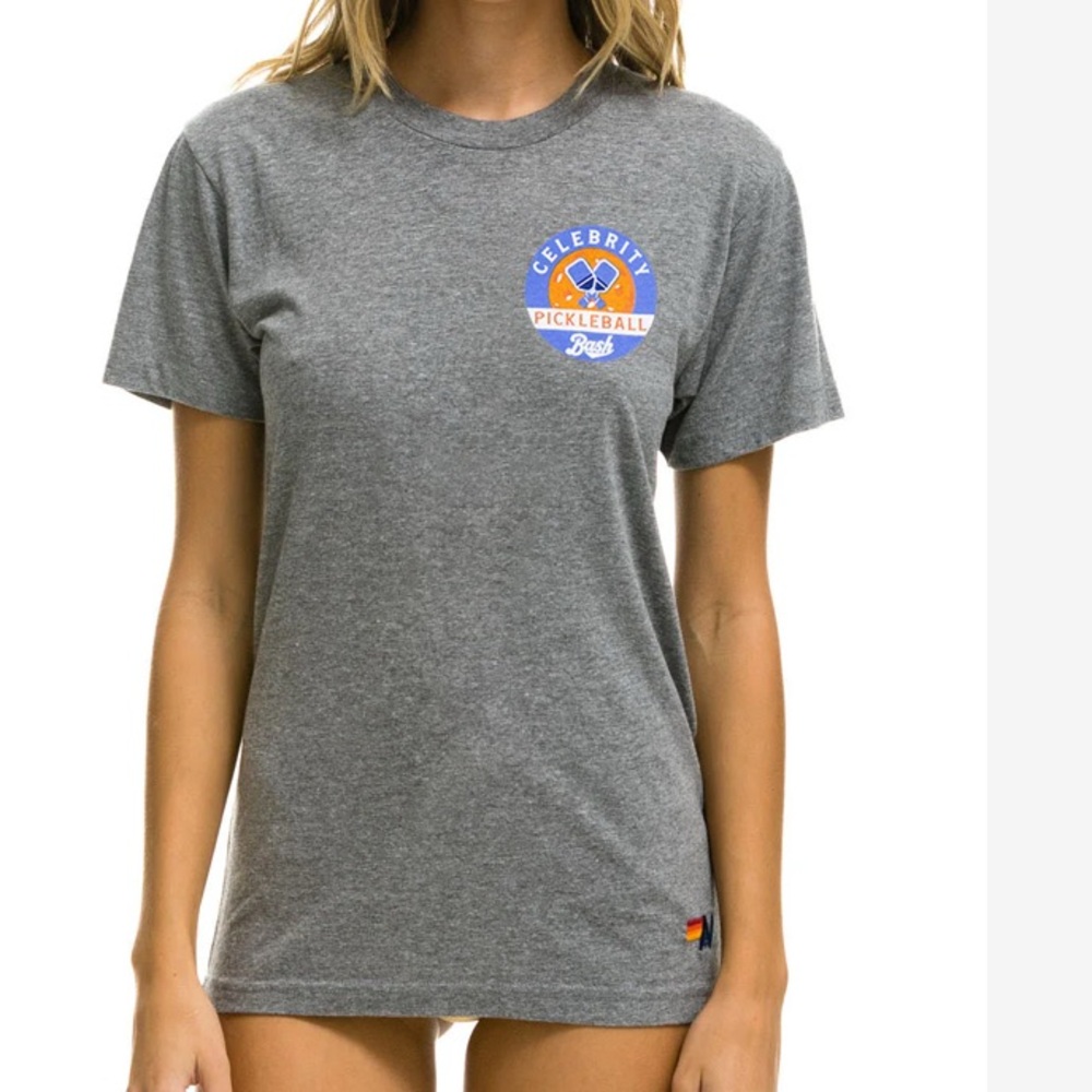 Aviator Nation Gray Celebrity Pickleball Classic Women's T-Shirt